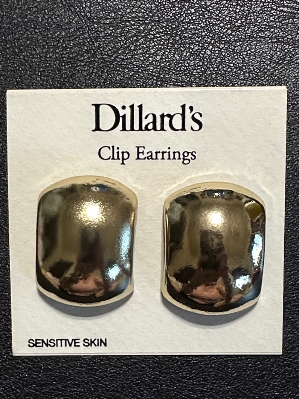 Dillards Gold Tone Sensitive Skin Clip On Earrings